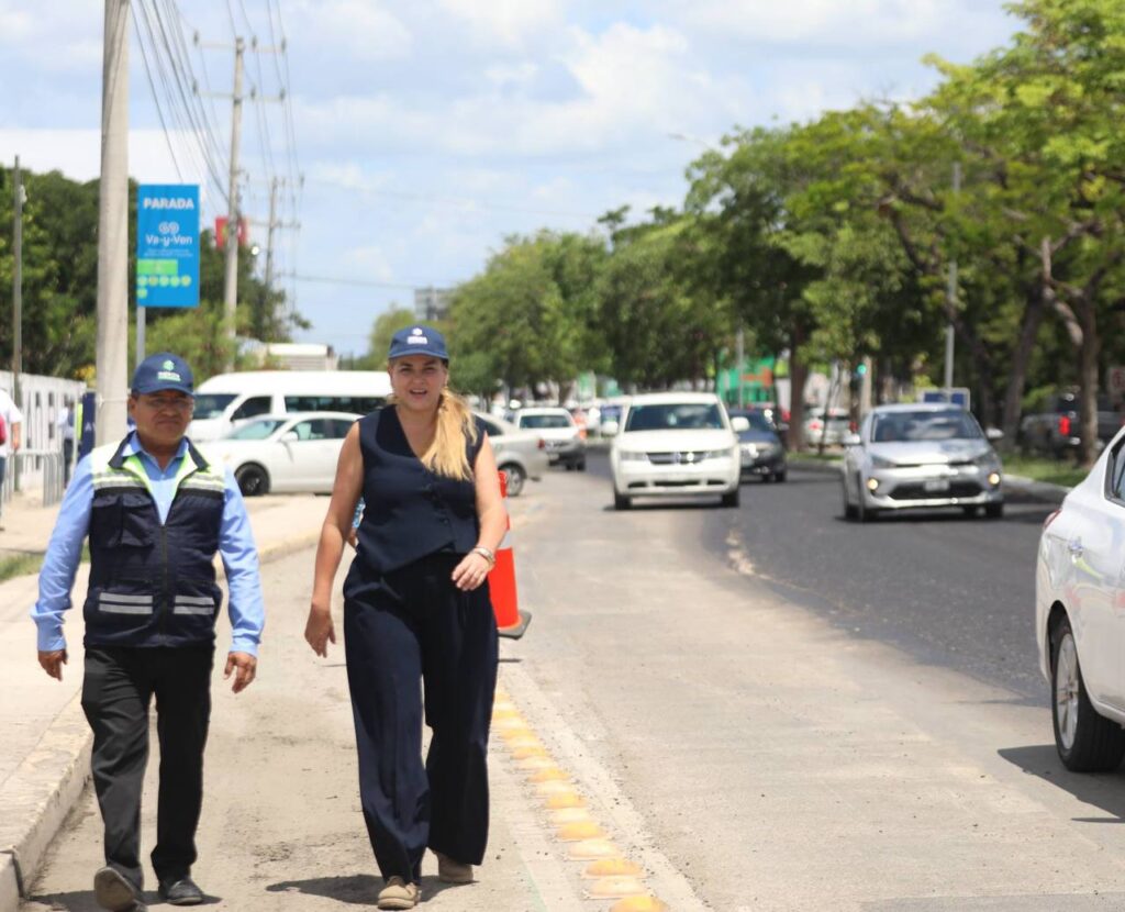 Realizará el Ayuntamiento repavimentación nocturna en vialidades de la Avenida Jacinto Canek. IMG 20250719 WA0015 1024x830