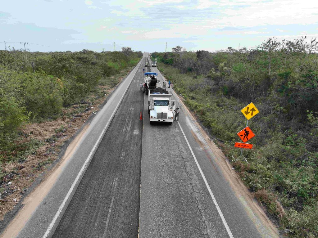 Inician Obras Del Megabachetón 2026 En Yucatán: SICT REPAVIMENTACION MERIDA TIXKOKOB 5 1024x767