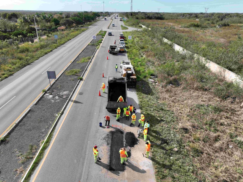 Inician Obras Del Megabachetón 2026 En Yucatán: SICT RUTINARIA MERIDA KANTUNIL 1 1024x767