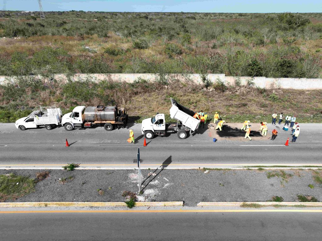 Inician Obras Del Megabachetón 2026 En Yucatán: SICT RUTINARIA MERIDA KANTUNIL 2 1024x767