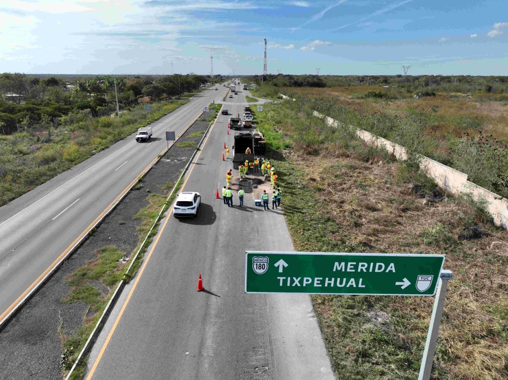 Inician Obras Del Megabachetón 2026 En Yucatán: SICT RUTINARIA MERIDA KANTUNIL 3 1024x767
