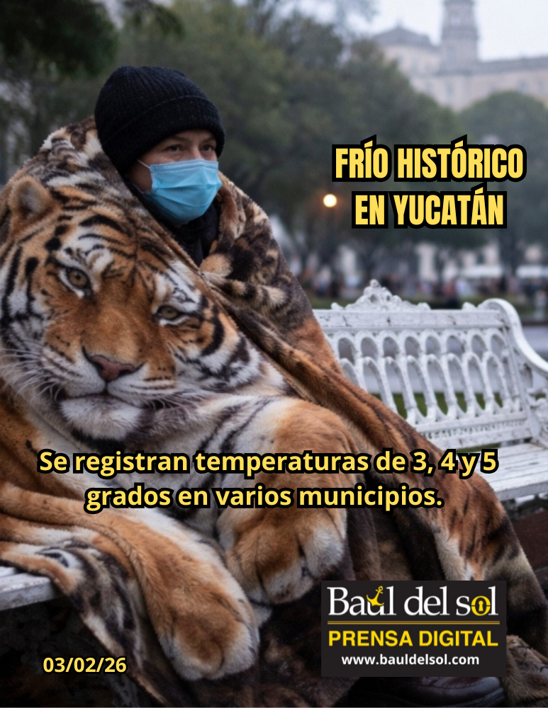 Frío histórico en Yucatán: se registran temperaturas de 3,4 y 5 grados en varios municipios TIGRE OKIS