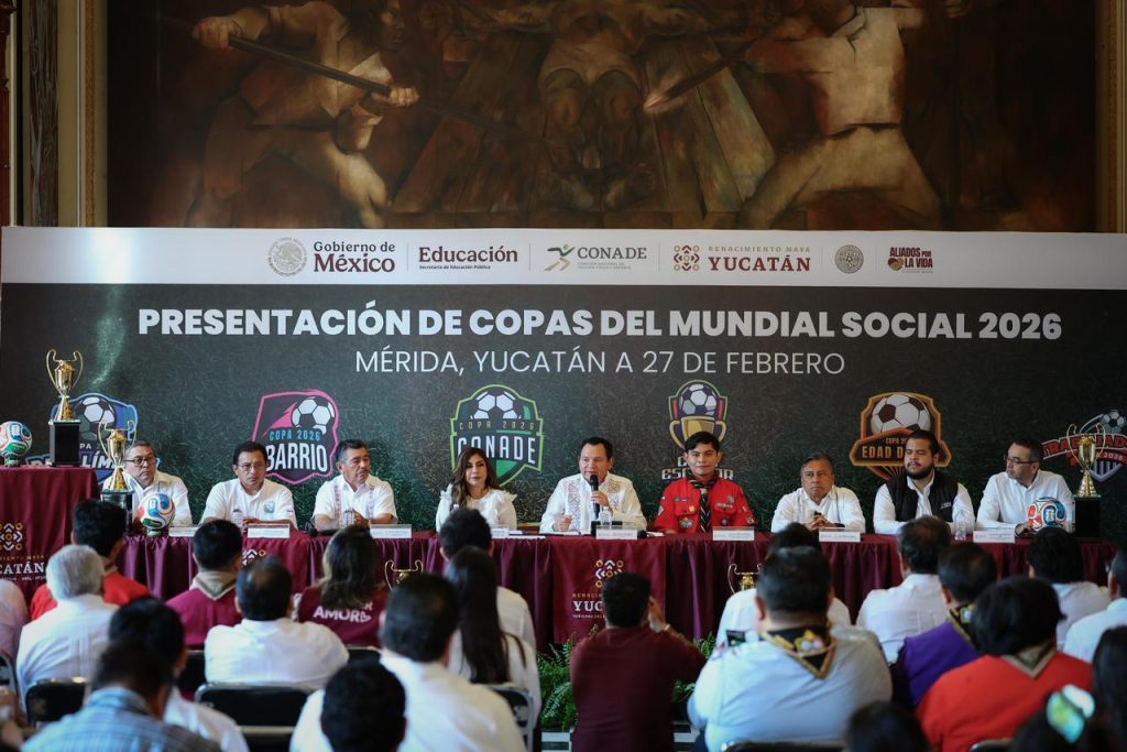 Presentan en Yucatán las seis Copas del Mundial Social 2026 WhatsApp Image 2026 02 27 At 16.31.54 1024x683