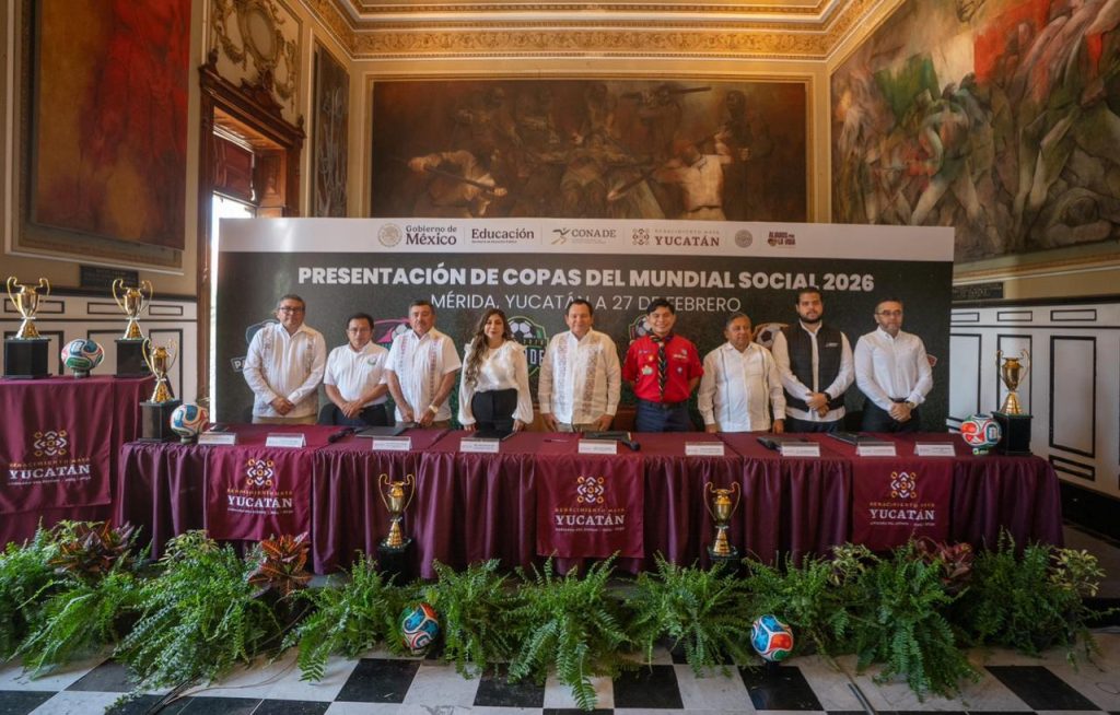 Presentan en Yucatán las seis Copas del Mundial Social 2026 WhatsApp Image 2026 02 27 At 16.31.56 1024x654