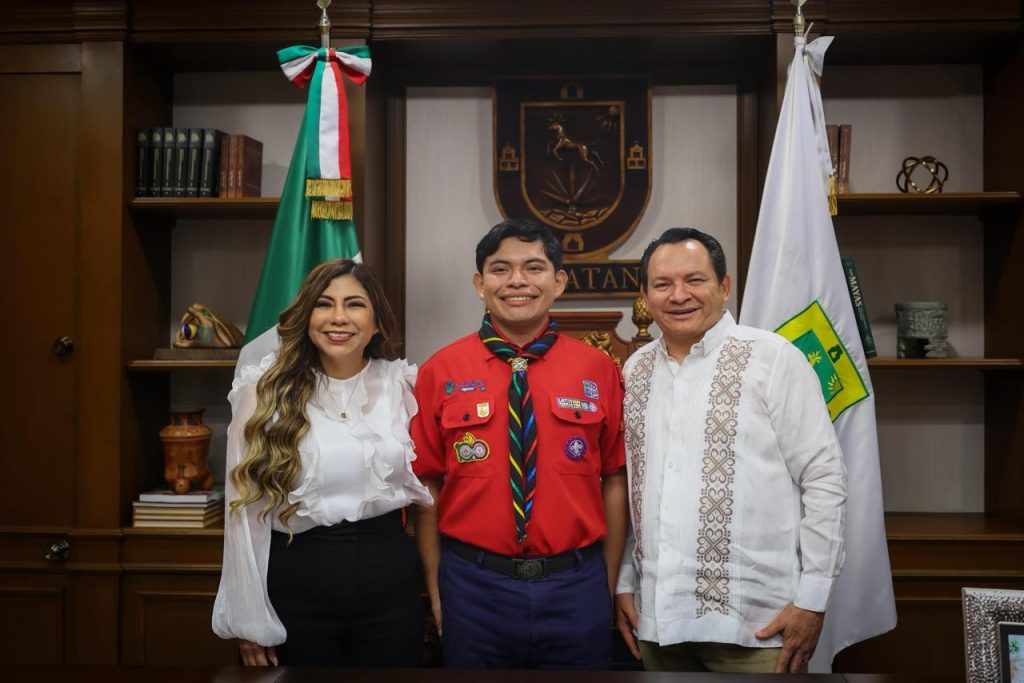 Emanuel Marcial Tec Moo, joven scout asume como Gobernador por un Día en Yucatán WhatsApp Image 2026 02 27 At 16.58.58 1024x683