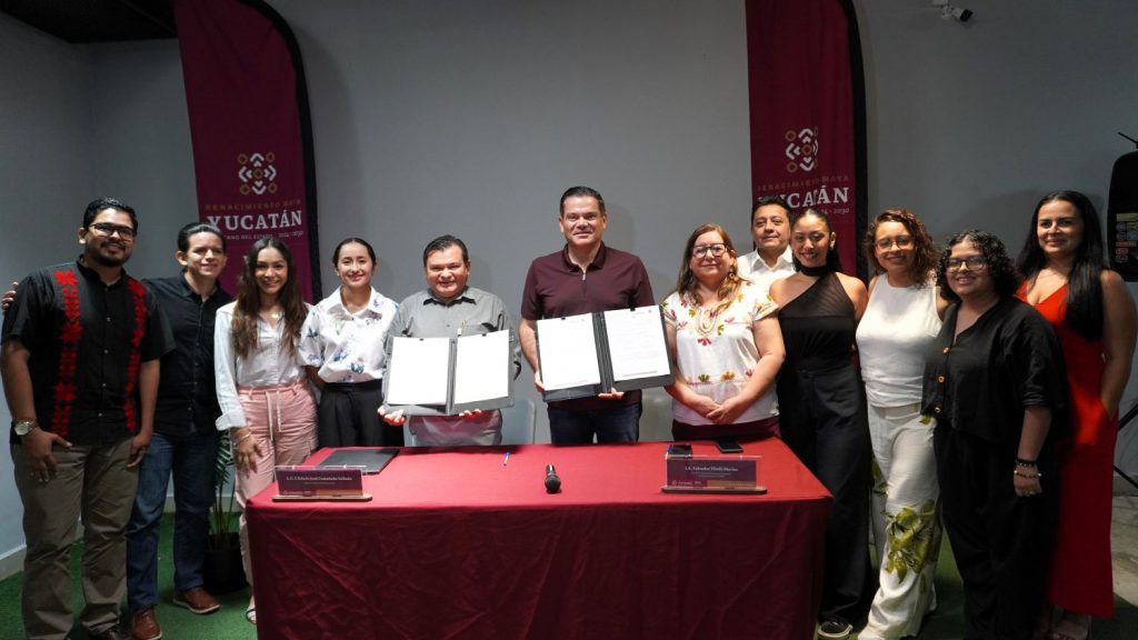 Signan convenio el IYEM y el Sistema Tele Yucatán para difundir programas, de emprendedores, artesanos y empresas SIGNAN CONVENIO EL IYEM Y EL SISTEMA TELE YUCATÁN