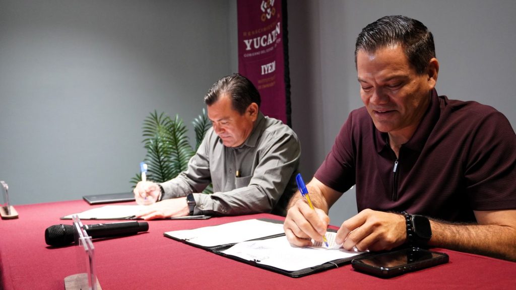 Signan convenio el IYEM y el Sistema Tele Yucatán para difundir programas, de emprendedores, artesanos y empresas F7973ca0 8e7a 453d 96df 36d7f90c357b 1024x576