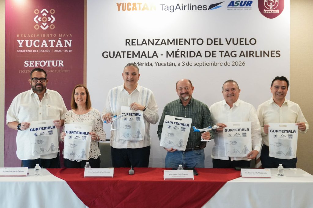 Incrementa Yucatán su conectividad internacional con relanzamiento del vuelo Guatemala-Mérida